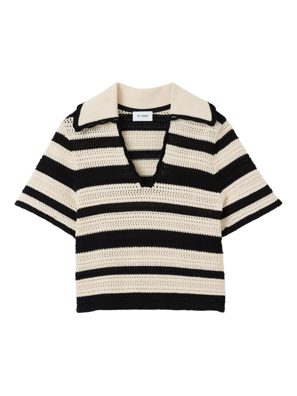 Полосатая футболка в технике кроше St. John, нейтральный
Полосатая футболка в технике кроше St. John, нейтральный