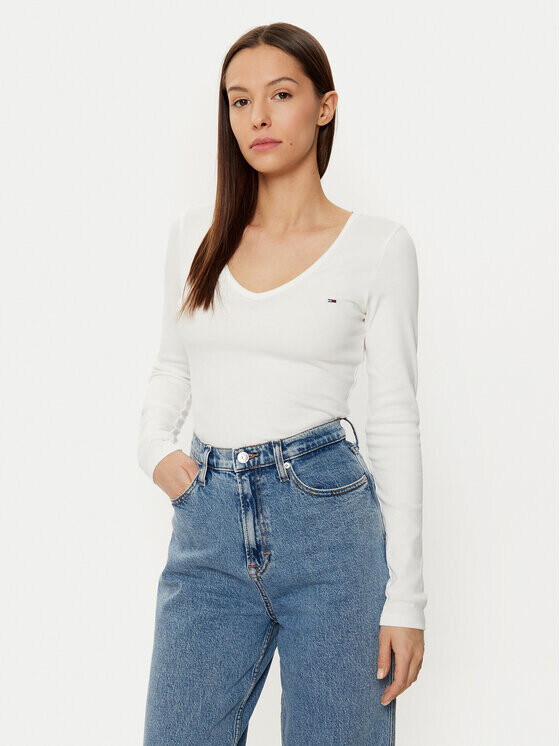 Узкая блузка Tommy Jeans, экрю
Узкая блузка Tommy Jeans, экрю