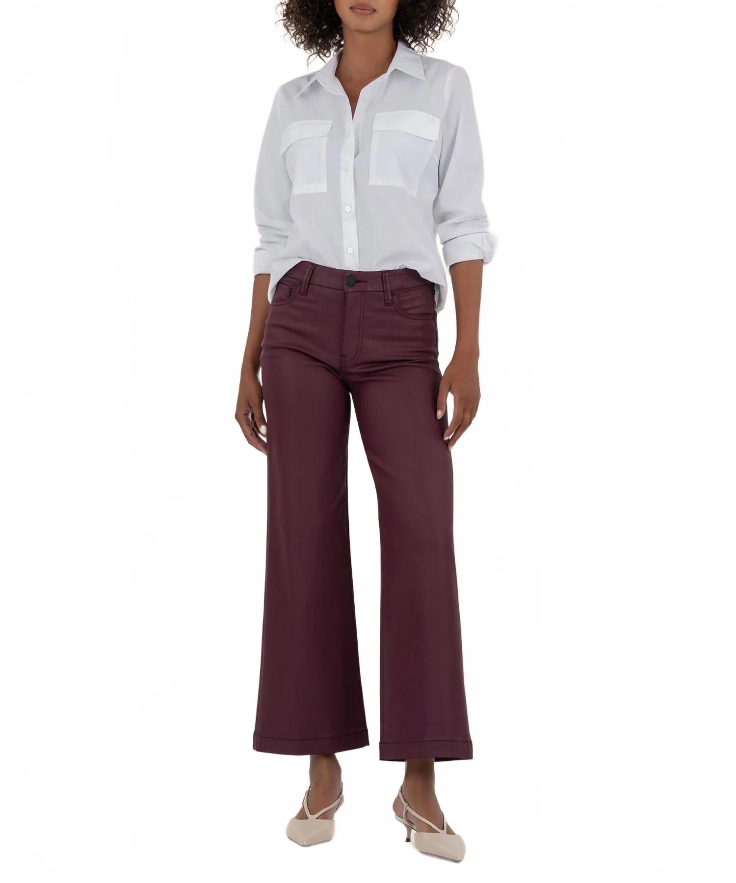 KUT FROM THE KLOTH Джинсы Meg Coated Hi Rise Wide Leg Jeans в цвете Blackberry
KUT FROM THE KLOTH Джинсы Meg Coated Hi Rise Wide Leg Jeans в цвете Blackberry