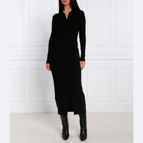 Платье в рубчик из тенселя с добавлением шерсти Calvin Klein, черный
Платье в рубчик из тенселя с добавлением шерсти Calvin Klein, черный