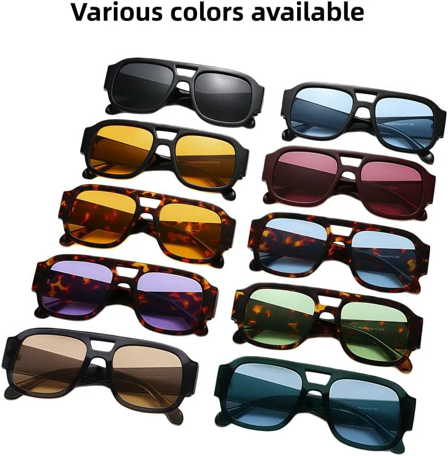 Большие ретро-солнцезащитные очки-пилот квадратной формы для женщин и мужчин, винтажные солнцезащитные очки в толстой оправе в стиле 70-х годов MAZNVISO, Blue
Большие ретро-солнцезащитные очки-пилот квадратной формы для женщин и мужчин, винтажные солнцезащитные очки в толстой оправе в стиле 70-х годов MAZNVISO, Blue