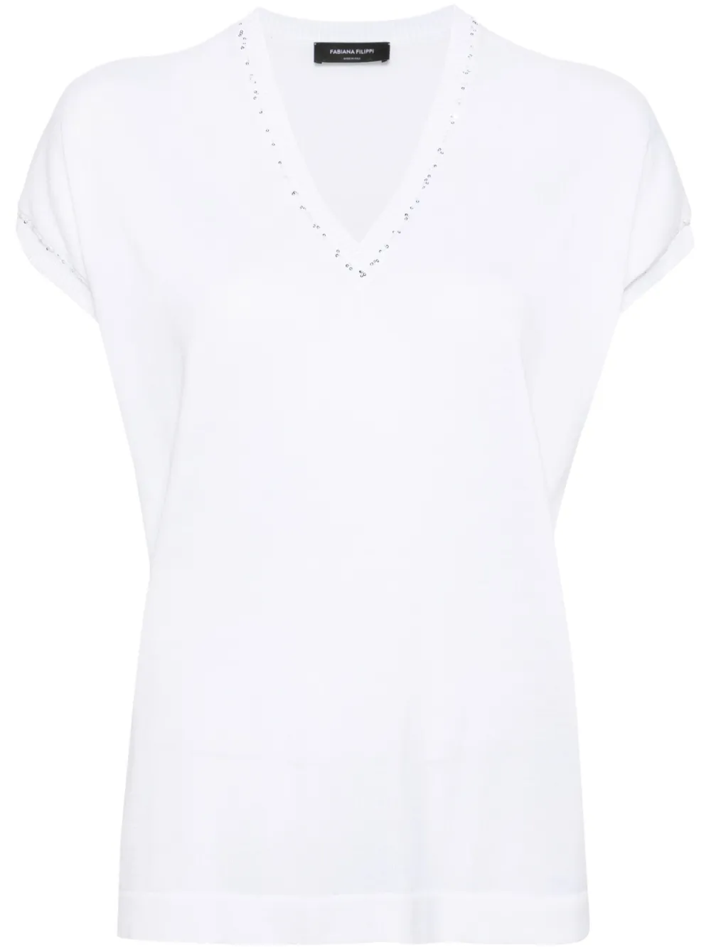 Трикотажный топ с пайетками Fabiana Filippi, белый
Трикотажный топ с пайетками Fabiana Filippi, белый