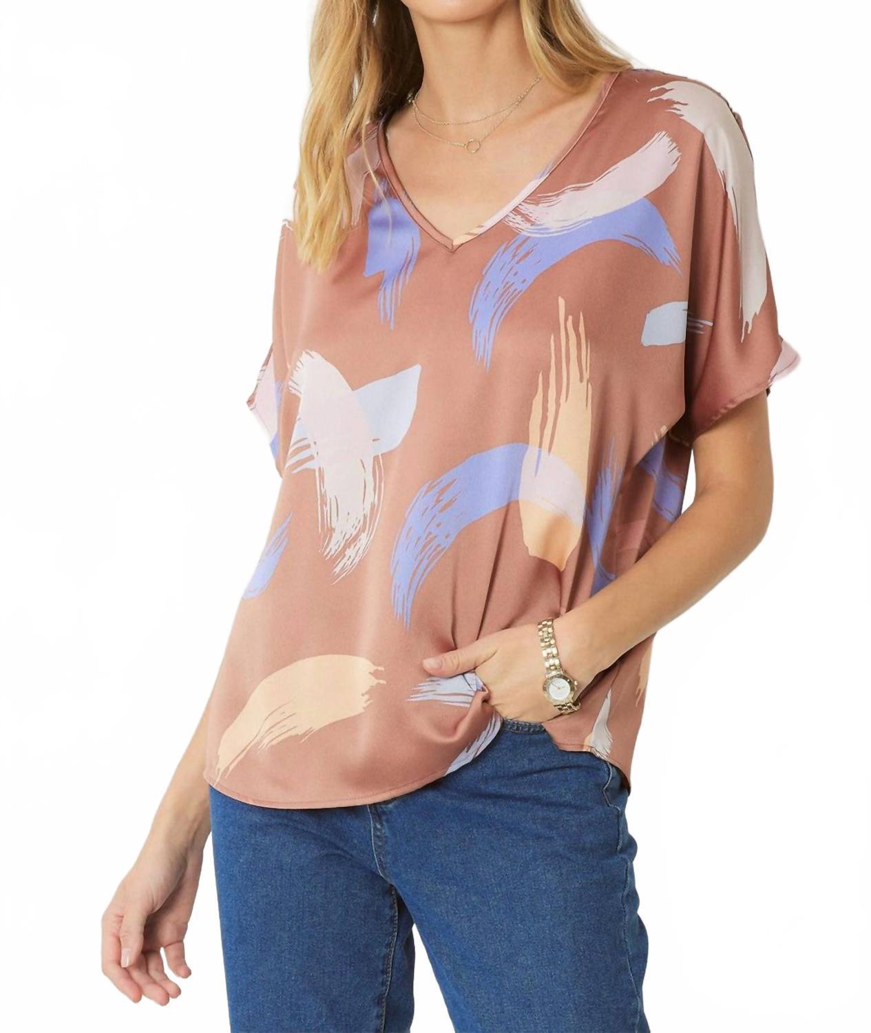 Топ Brushstroke с V-образным вырезом коричневого цвета Entro
Топ Brushstroke с V-образным вырезом коричневого цвета Entro