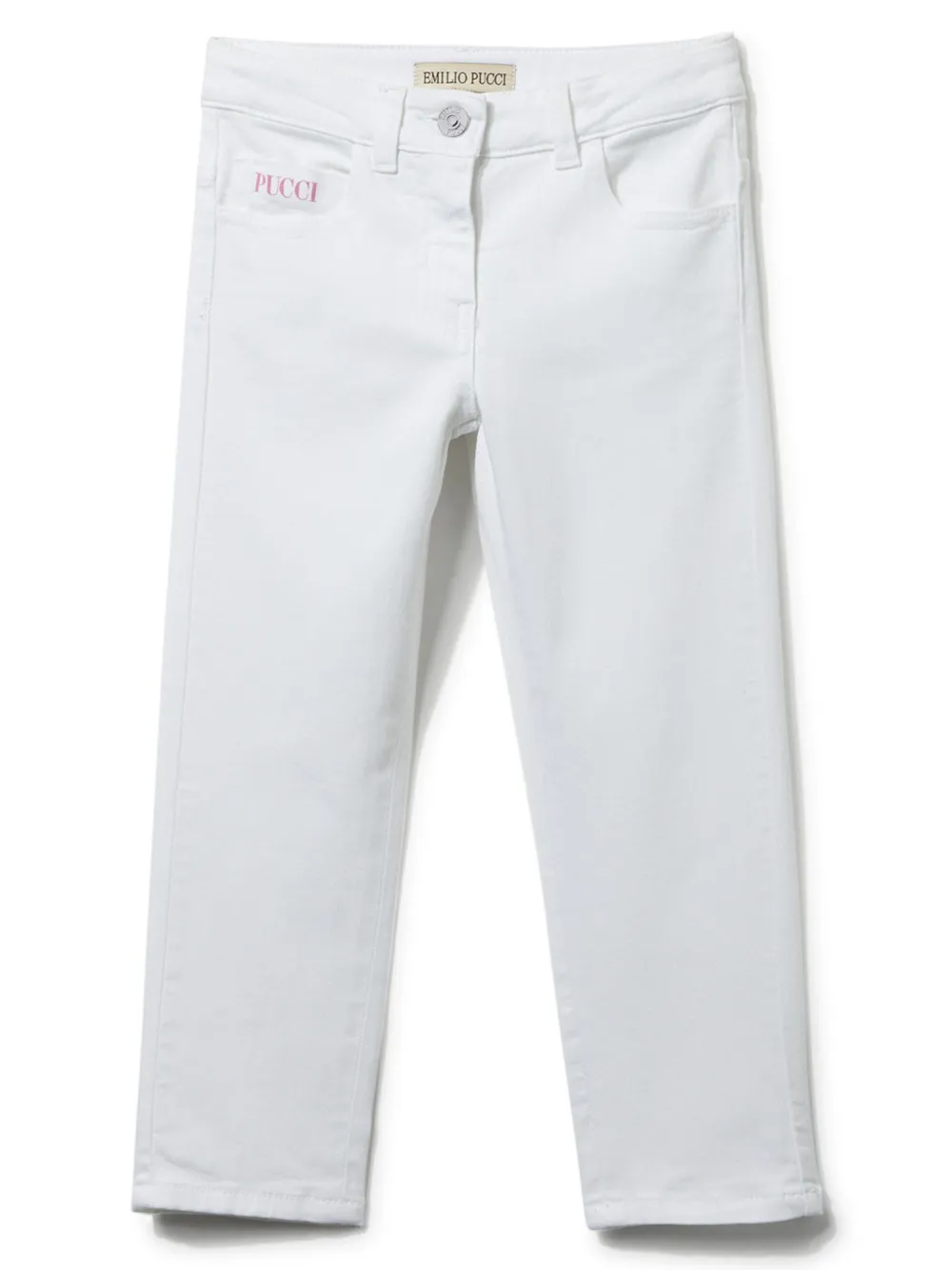 Прямые брюки PUCCI Junior, белый 
Прямые брюки PUCCI Junior, белый