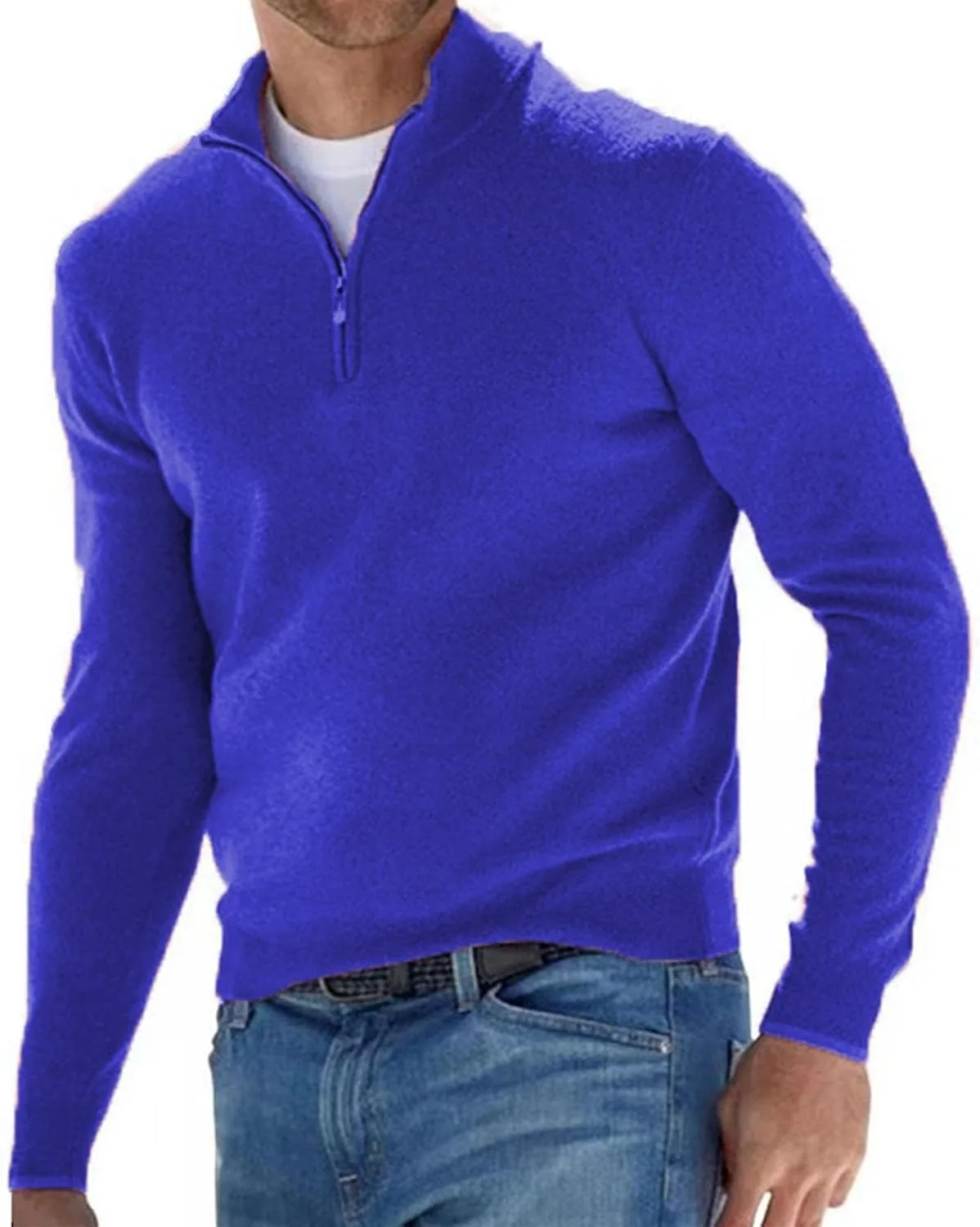 Мужской свитер с четвертью молнии и воротником-стойкой, осенне-зимний, утепленный, с длинными рукавами, Slim Fit
Мужской свитер с четвертью молнии и воротником-стойкой, осенне-зимний, утепленный, с длинными рукавами, Slim Fit