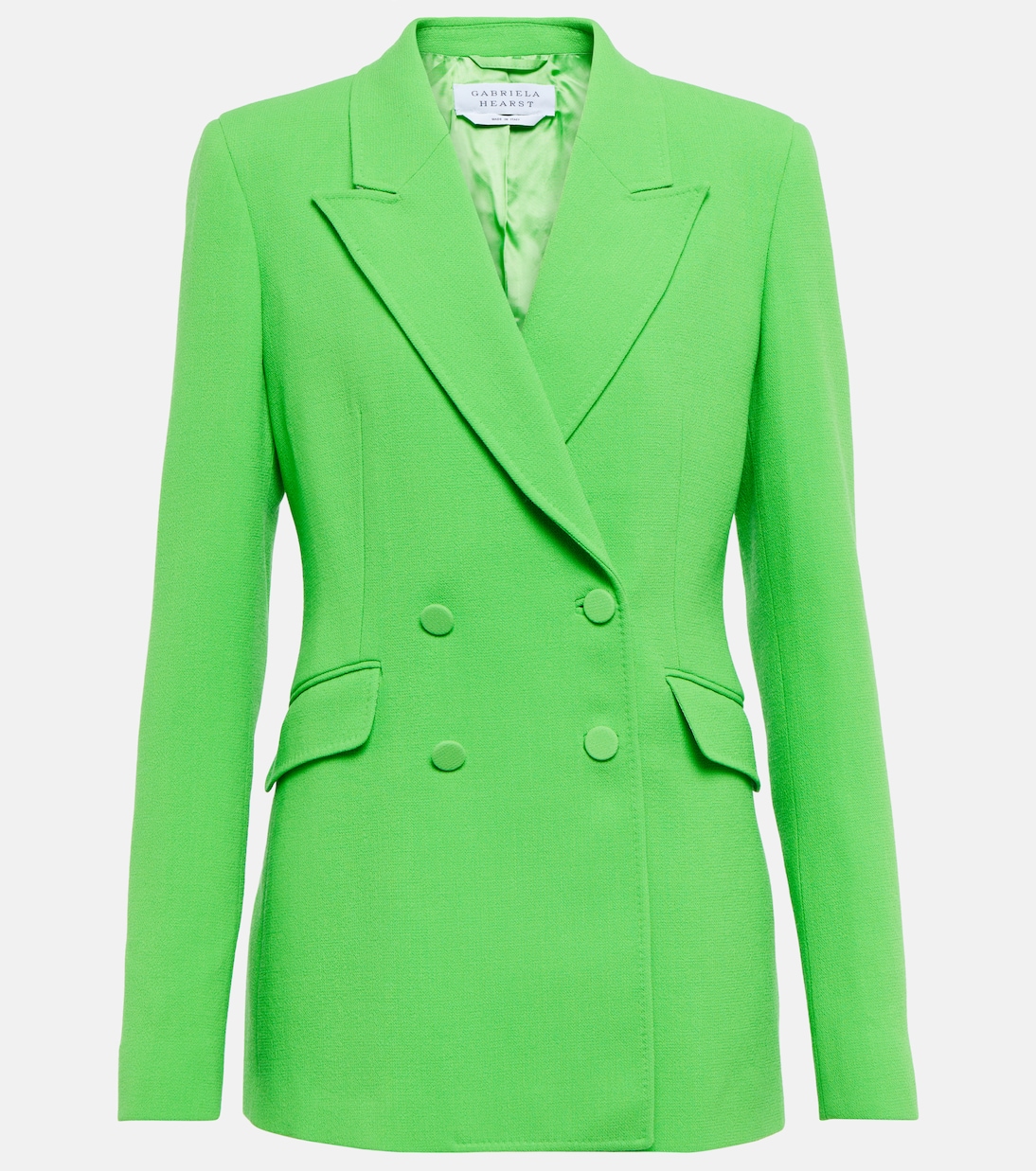 Двубортный пиджак Stephanie из девственной шерсти Gabriela Hearst, Fluorescent Green
Двубортный пиджак Stephanie из девственной шерсти Gabriela Hearst, Fluorescent Green