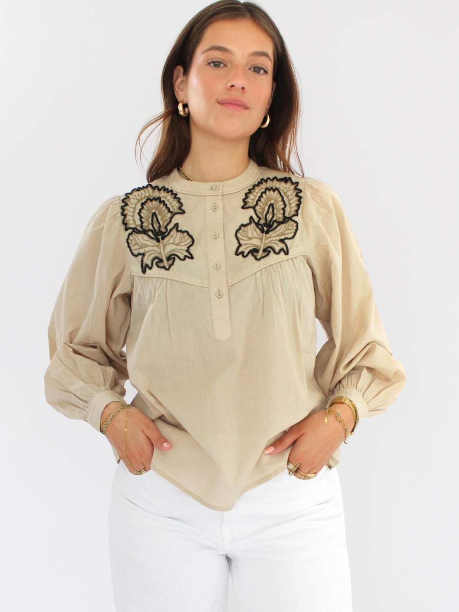 Блуза Honnête Atelier Feather, бежевый
Блуза Honnête Atelier Feather, бежевый