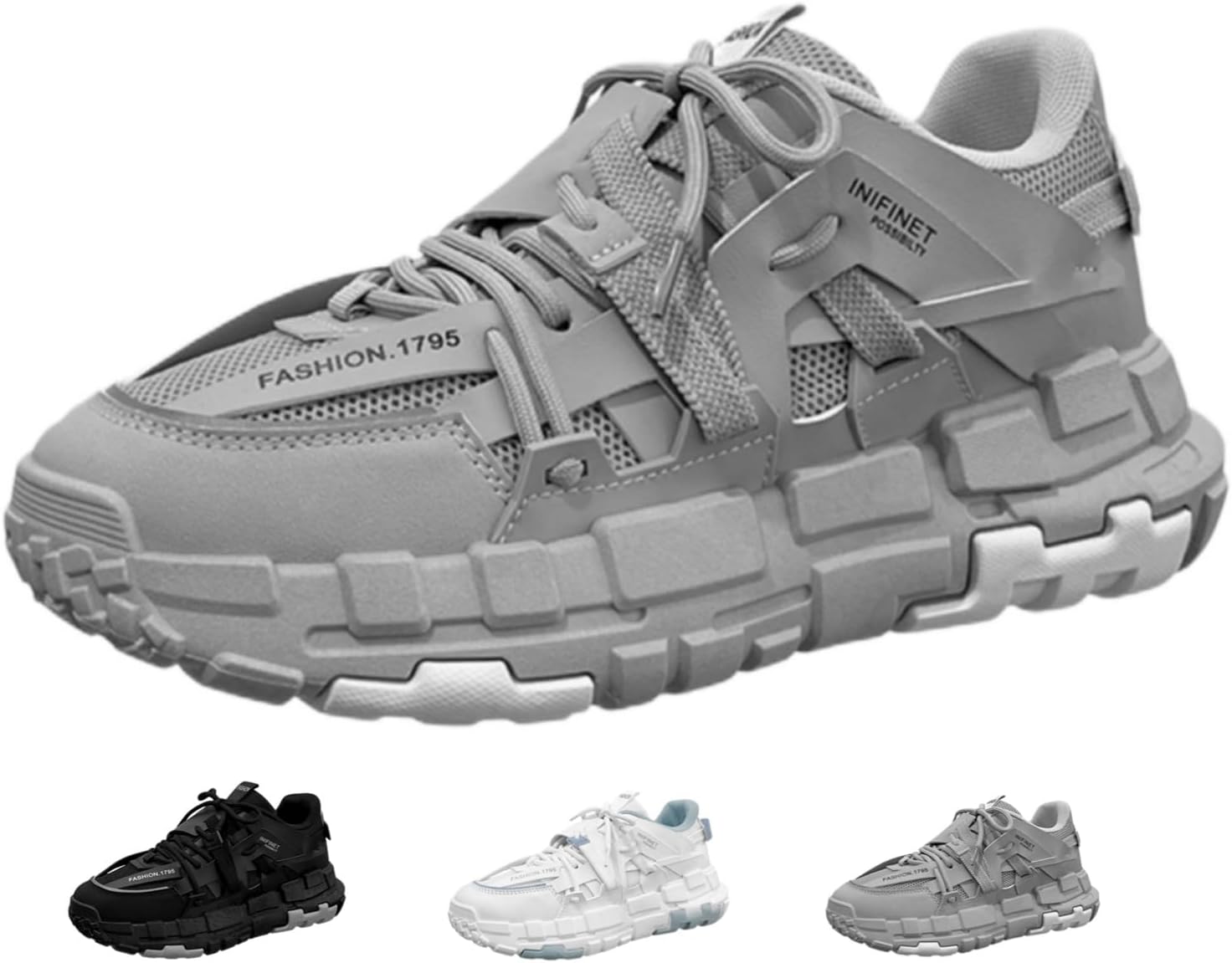 Мужские кроссовки MACEFIL в стиле Y2K с массивной подошвой, ретро «папины» туфли, дышащие, удобные для ходьбы, повседневные спортивные обувь, серый
Мужские кроссовки MACEFIL в стиле Y2K с массивной подошвой, ретро «папины» туфли, дышащие, удобные для ходьбы, повседневные спортивные обувь, серый