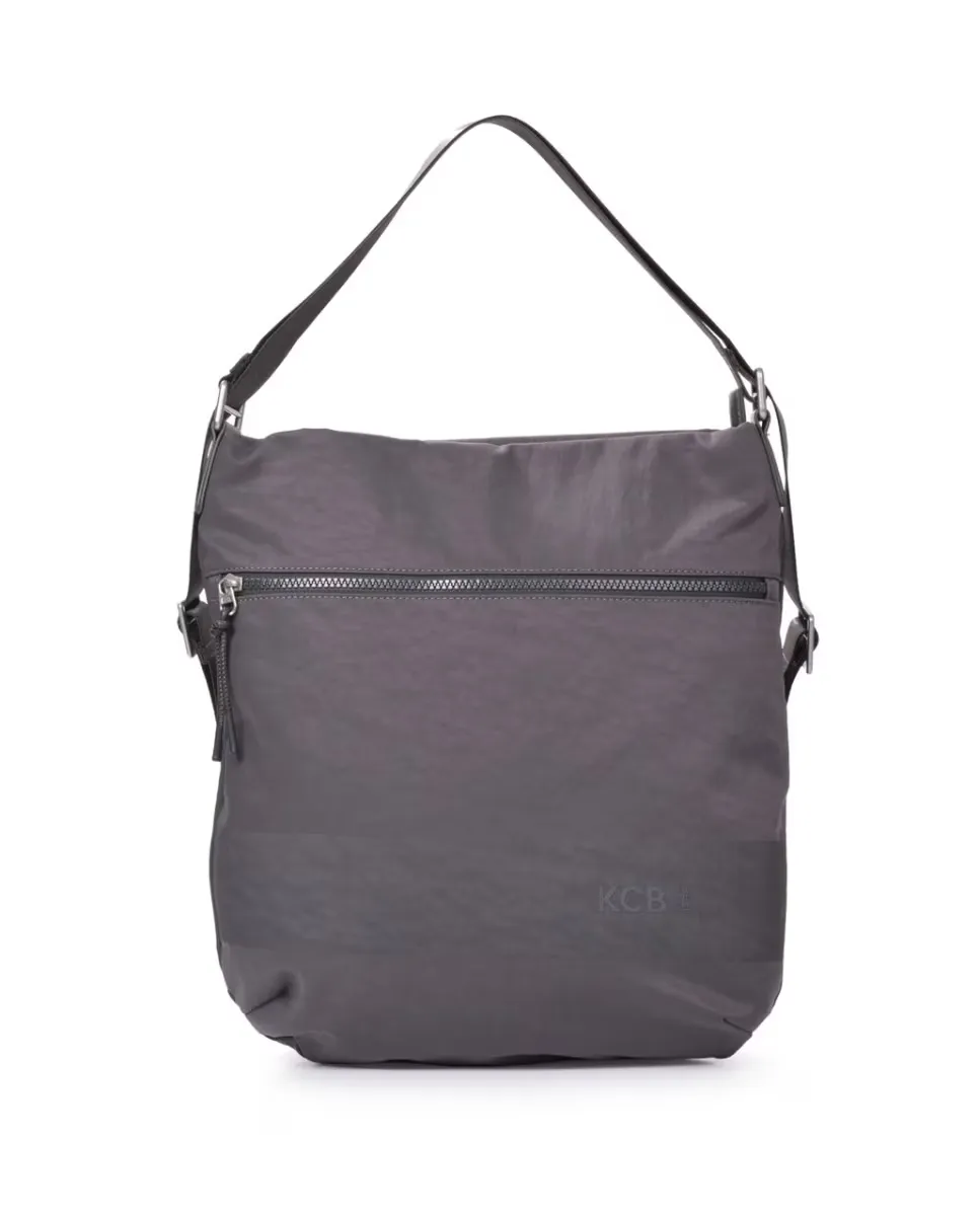 Широкая серая сумка-рюкзак на плечо Kcb
Широкая серая сумка-рюкзак на плечо Kcb