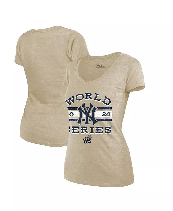 Женская кремовая футболка New York Yankees 2024 World Series Modest Tri-blend с V-образным вырезом Fanatics
Женская кремовая футболка New York Yankees 2024 World Series Modest Tri-blend с V-образным вырезом Fanatics