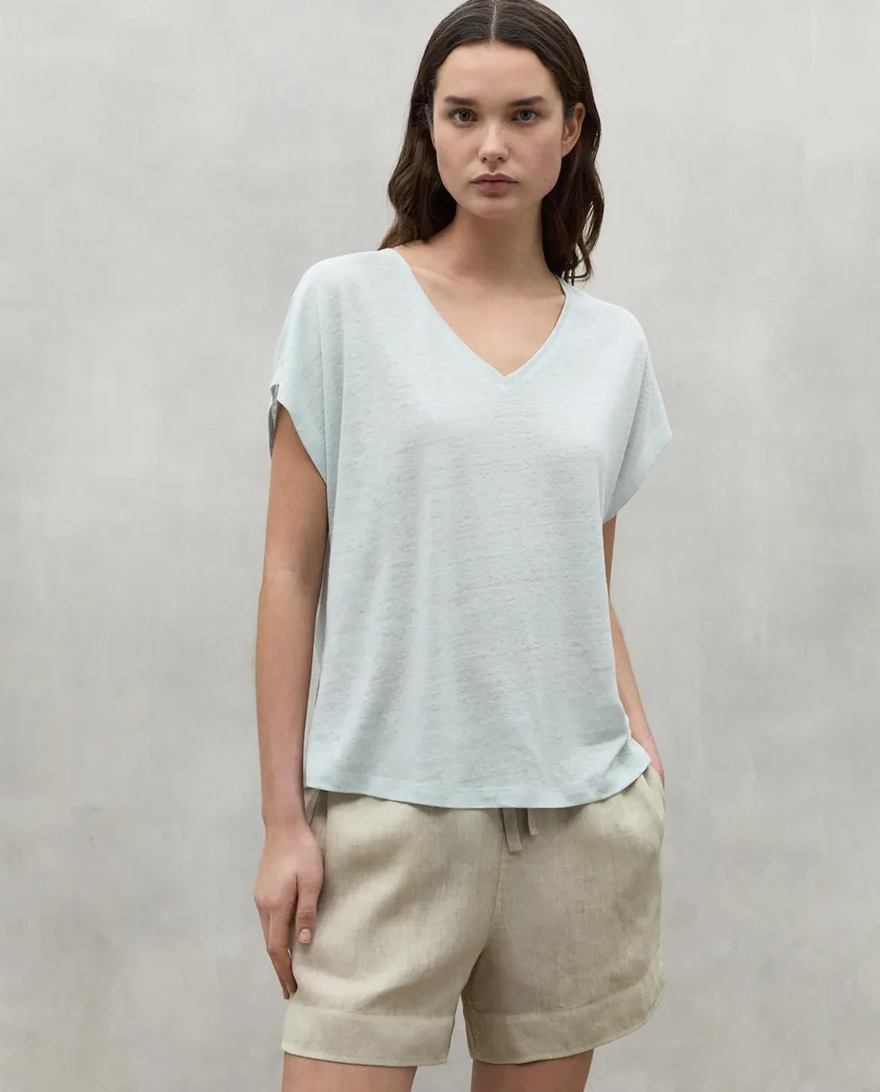 Женская футболка с коротким рукавом и V-образным вырезом Ecoalf, синий
Женская футболка с коротким рукавом и V-образным вырезом Ecoalf, синий