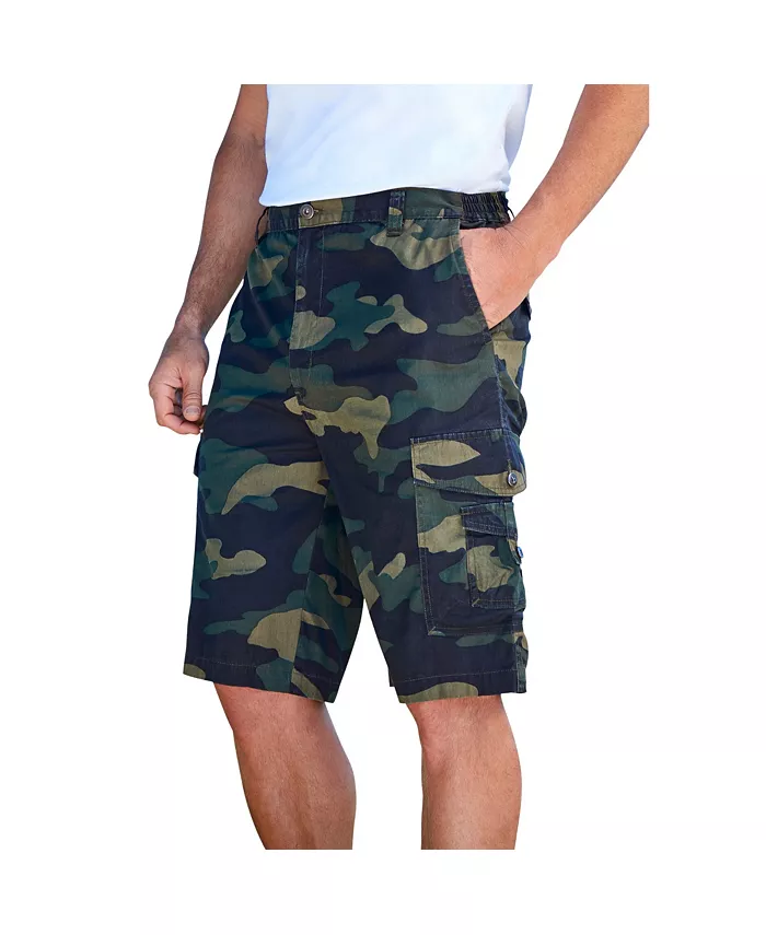 Шорты Big & Tall 10" Canyon с боковой резинкой и карманами-карго KingSize, зеленый 
Шорты Big & Tall 10" Canyon с боковой резинкой и карманами-карго KingSize, зеленый