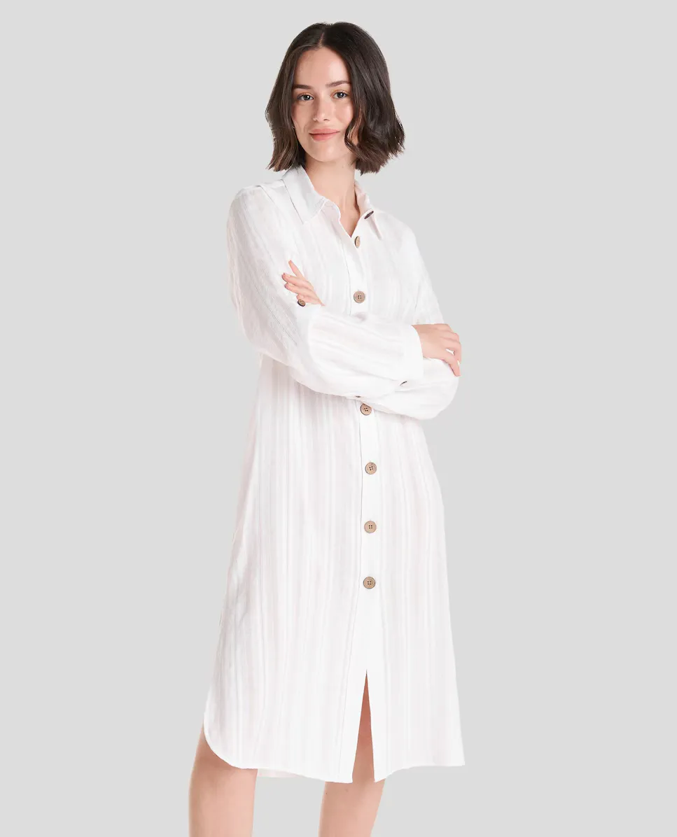 Длинное платье с пуговицами Lohe, белый
Длинное платье с пуговицами Lohe, белый