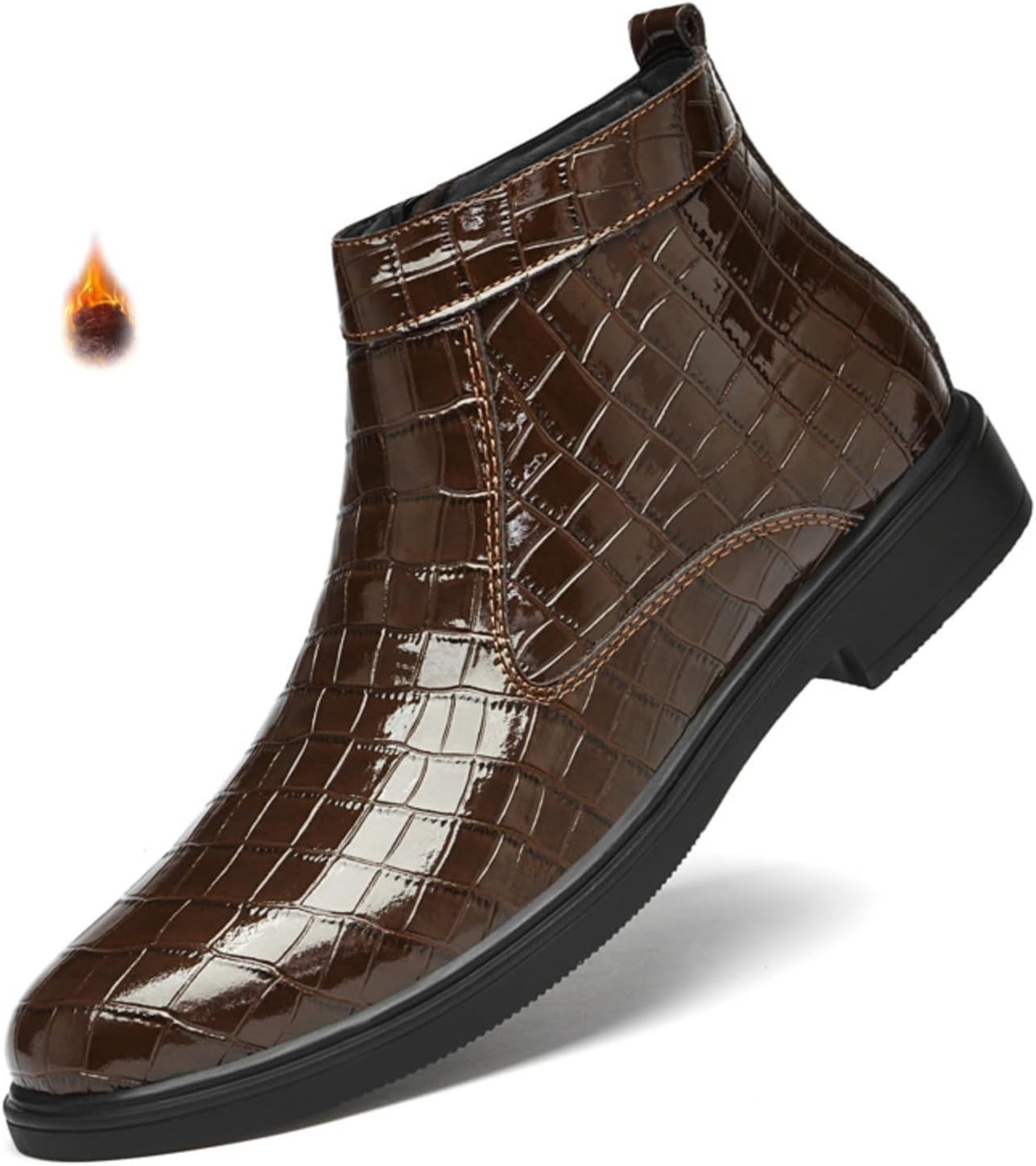 Мужские кожаные ботинки с принтом под аллигатора, на низком каблуке, с круглым носком, боковой молнией и мягкой подошвой, оксфорды для вождения и работы в офисе Forevercan, коричневый
Мужские кожаные ботинки с принтом под аллигатора, на низком каблуке, с круглым носком, боковой молнией и мягкой подошвой, оксфорды для вождения и работы в офисе Forevercan, коричневый