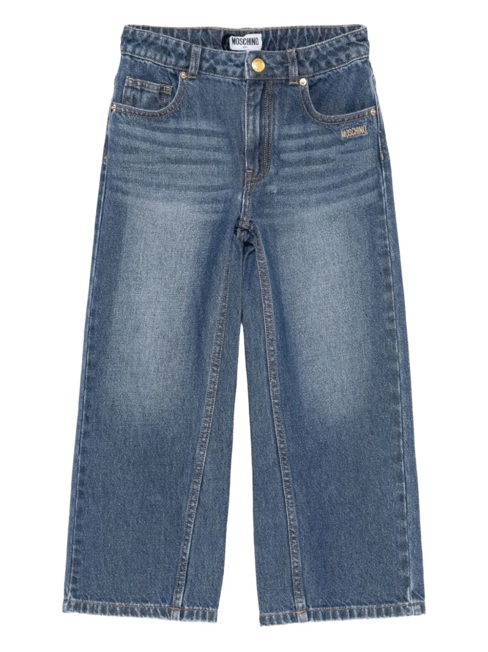 Брюки с аппликацией в виде мишки Moschino Kids, синий
Брюки с аппликацией в виде мишки Moschino Kids, синий