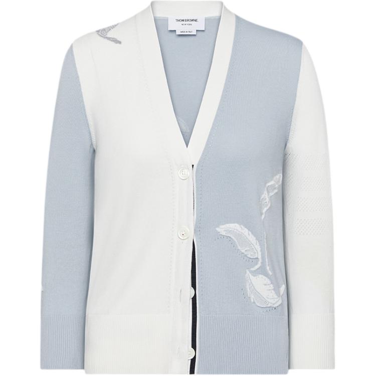 Кардиган из хлопка с интарсией feather THOM BROWNE, синий
Кардиган из хлопка с интарсией feather THOM BROWNE, синий