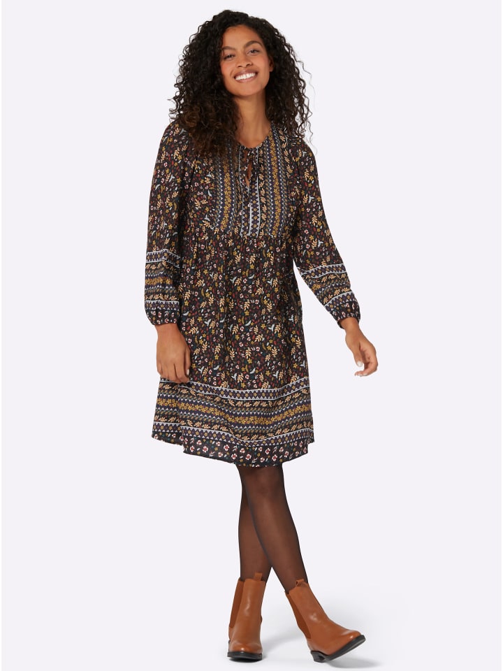 Платье с принтом в черном и красновато-коричневом цветах WITT WEIDEN
Платье с принтом в черном и красновато-коричневом цветах WITT WEIDEN