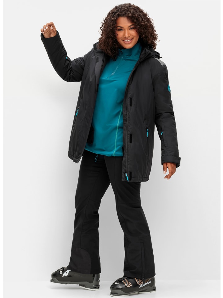 Тканевые брюки sheego, черный
Тканевые брюки sheego, черный