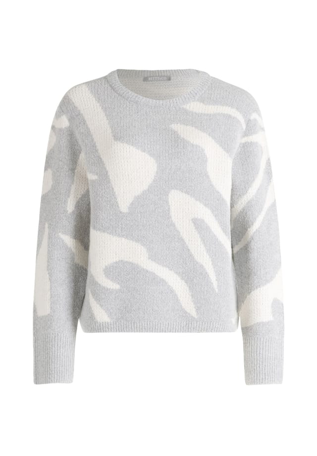 Вязаный свитер с жаккардом Betty & Co, мультиколор 
Вязаный свитер с жаккардом Betty & Co, мультиколор