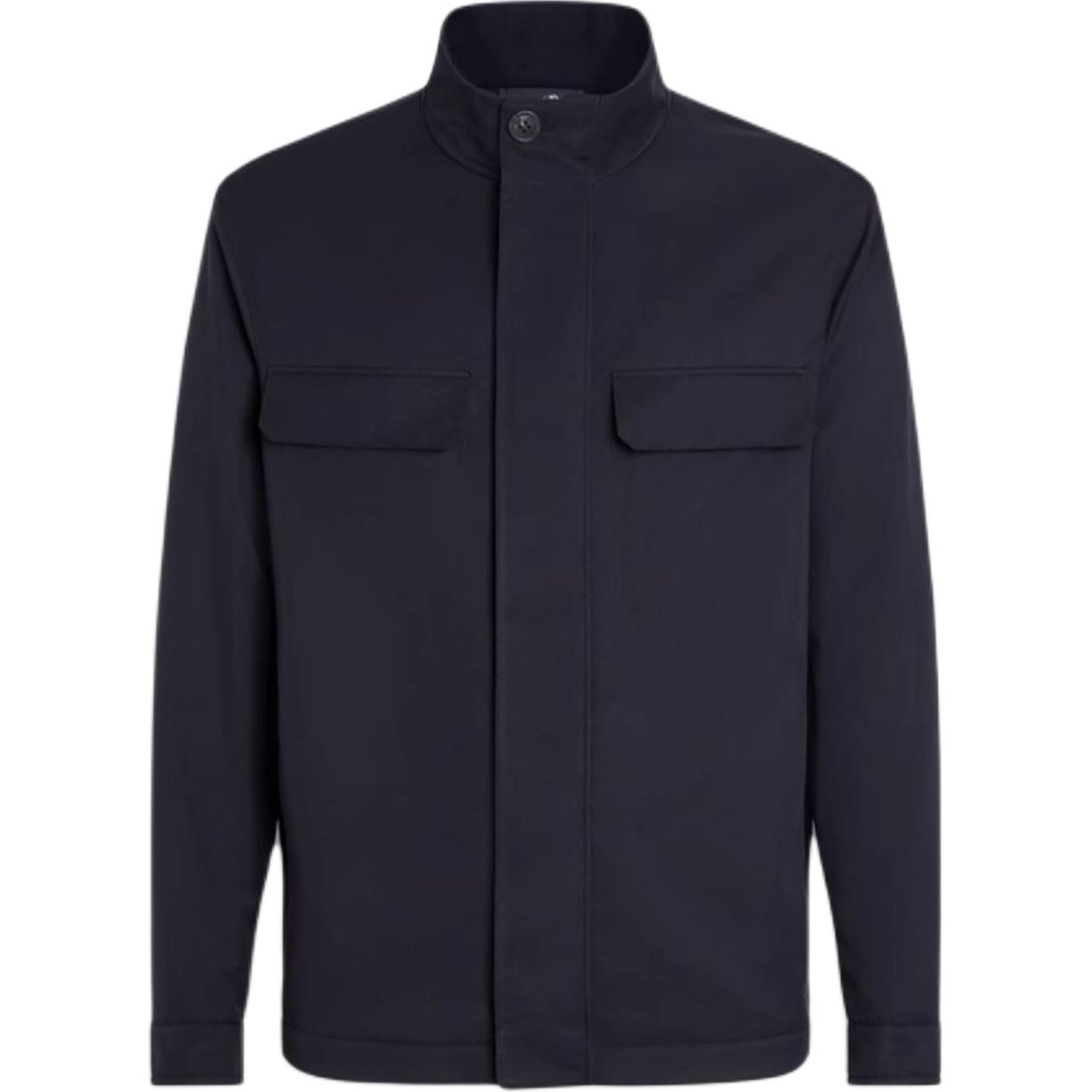 Ermenegildo Zegna Застёгивающаяся на молнию куртка с длинными рукавами, Marine Blue 
Ermenegildo Zegna Застёгивающаяся на молнию куртка с длинными рукавами, Marine Blue