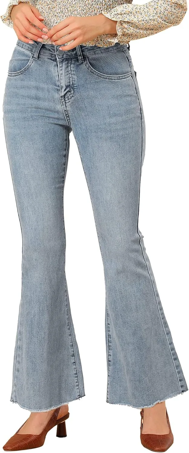 Allegra K женские джинсы с высокой талией, карманами-прорезями и широкими штанинами
Allegra K женские джинсы с высокой талией, карманами-прорезями и широкими штанинами