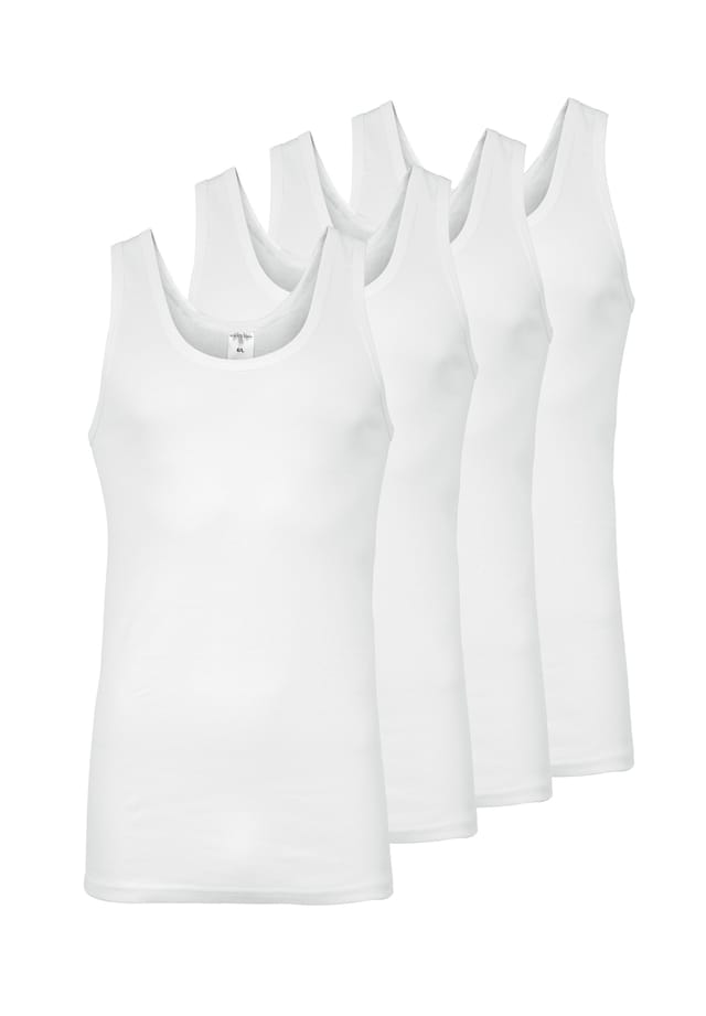 Классическая майка 4 шт. в упаковке Black Snake, белый 
Классическая майка 4 шт. в упаковке Black Snake, белый