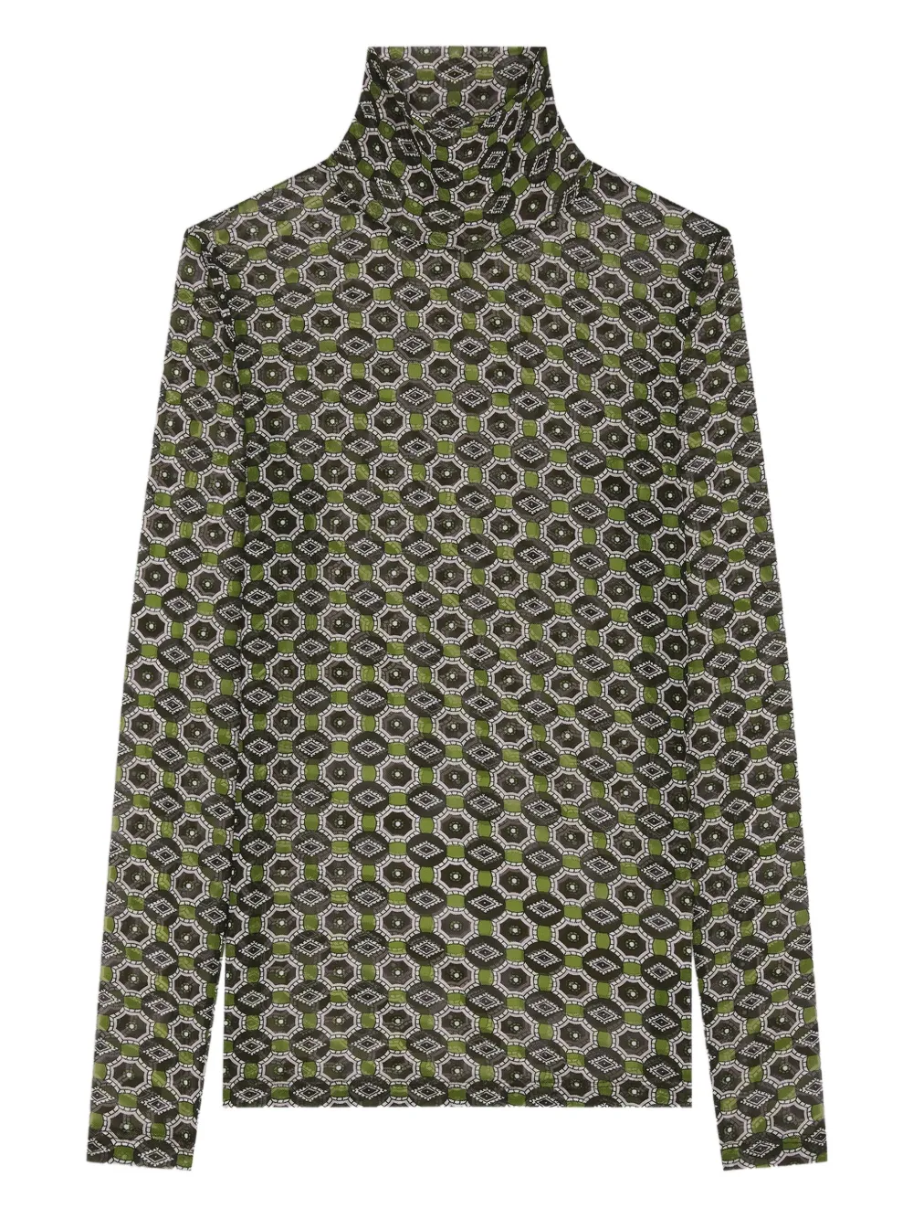 Футболка с высоким воротником и геометричным узором DRIES VAN NOTEN, зеленый
Футболка с высоким воротником и геометричным узором DRIES VAN NOTEN, зеленый