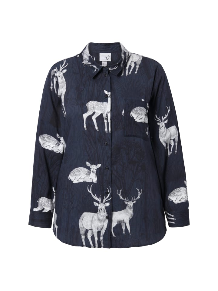 Блузка-рубашка классического темно-синего цвета Ulla Popken
Блузка-рубашка классического темно-синего цвета Ulla Popken