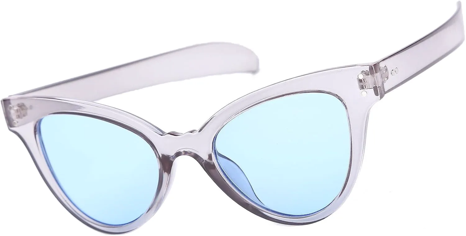 Классические женские солнцезащитные очки «кошачий глаз» с тонированными линзами и защитой от УФ-излучения UV400 BEISON, Clear Blue Frame / Light Blue Lens
Классические женские солнцезащитные очки «кошачий глаз» с тонированными линзами и защитой от УФ-излучения UV400 BEISON, Clear Blue Frame / Light Blue Lens