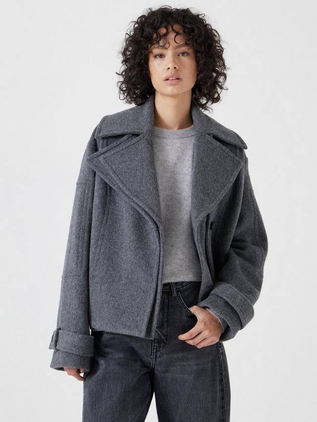 Куртка из чистой шерсти с двойным отворотом HUSH, серый
Куртка из чистой шерсти с двойным отворотом HUSH, серый