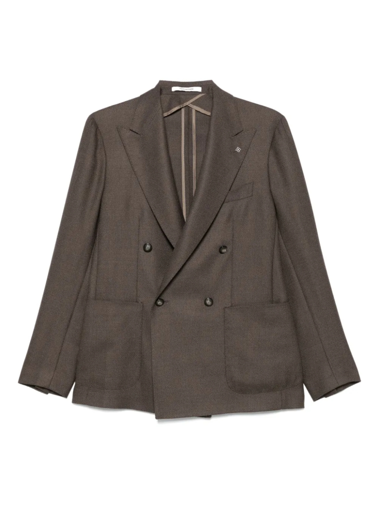 Шерстяной двубортный пиджак Tagliatore, коричневый 
Шерстяной двубортный пиджак Tagliatore, коричневый