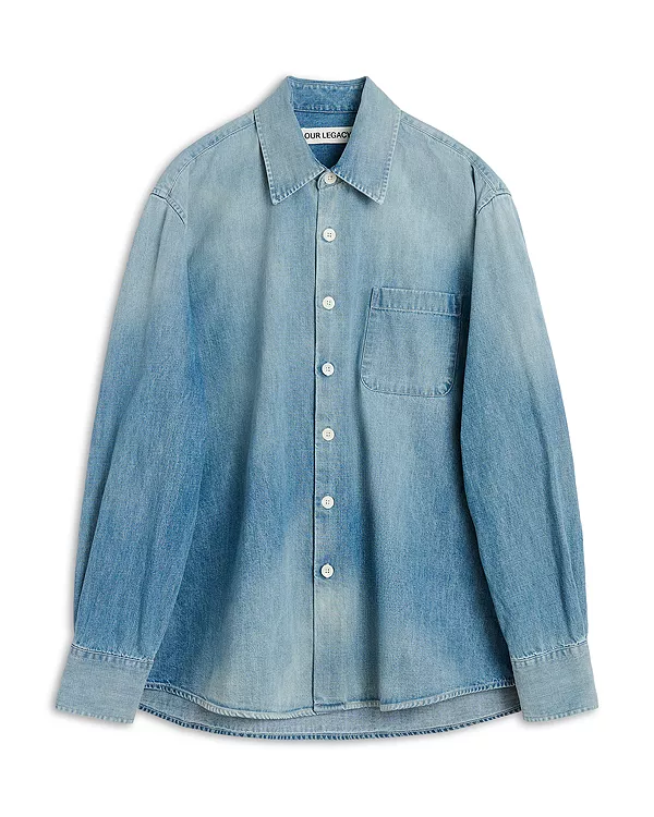 Рубашка с пуговицами спереди Our Legacy, синий
Рубашка с пуговицами спереди Our Legacy, синий
