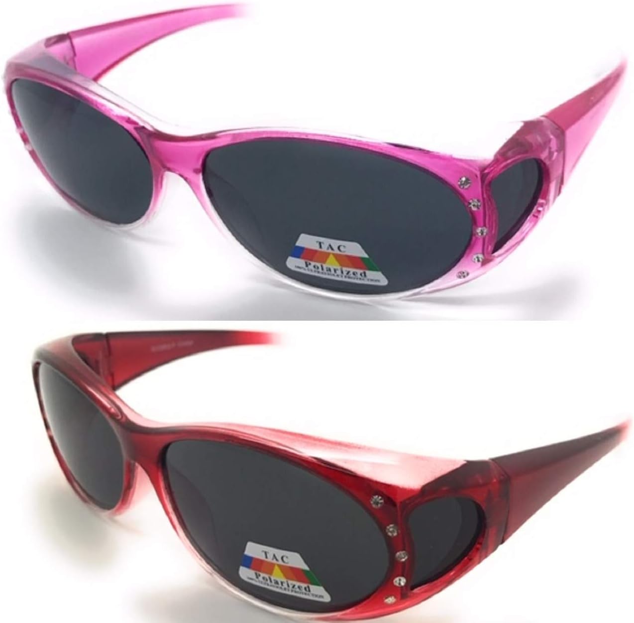 2 пары, подходят для ношения поверх солнцезащитных очков с поляризованными линзами, обеспечивают 100% защиту от УФ-излучения и подходят для ношения поверх очков с диоптриями, размер 60 мм MyUV, Red & Purple
2 пары, подходят для ношения поверх солнцезащитных очков с поляризованными линзами, обеспечивают 100% защиту от УФ-излучения и подходят для ношения поверх очков с диоптриями, размер 60 мм MyUV, Red & Purple