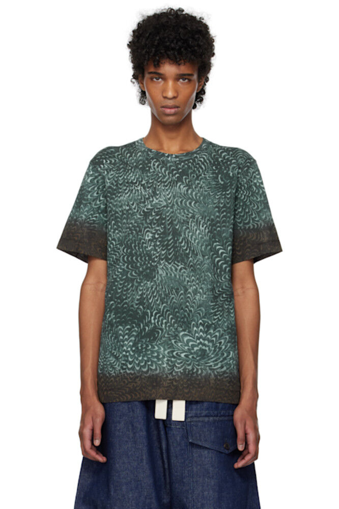 Футболка из хлопка с синим принтом Dries Van Noten
Футболка из хлопка с синим принтом Dries Van Noten