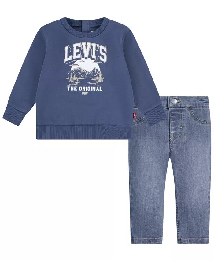 Футболка Mountain Crewneck и джинсовые брюки для маленьких мальчиков, комплект из 2 предметов Levi's
Футболка Mountain Crewneck и джинсовые брюки для маленьких мальчиков, комплект из 2 предметов Levi's