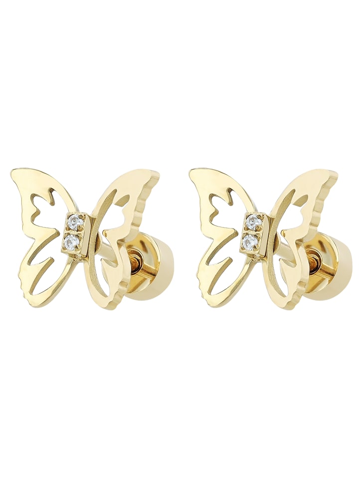 Adeliás Женские серьги - серьги-гвоздики из нержавеющей стали с золотыми стразами
Adeliás Женские серьги - серьги-гвоздики из нержавеющей стали с золотыми стразами