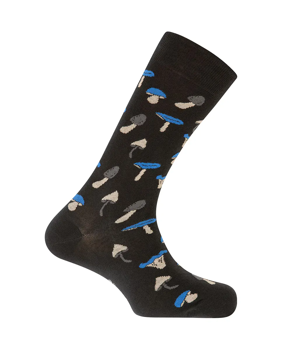 Мужские хлопковые носки с черными грибами Punto Blanco 
Мужские хлопковые носки с черными грибами Punto Blanco