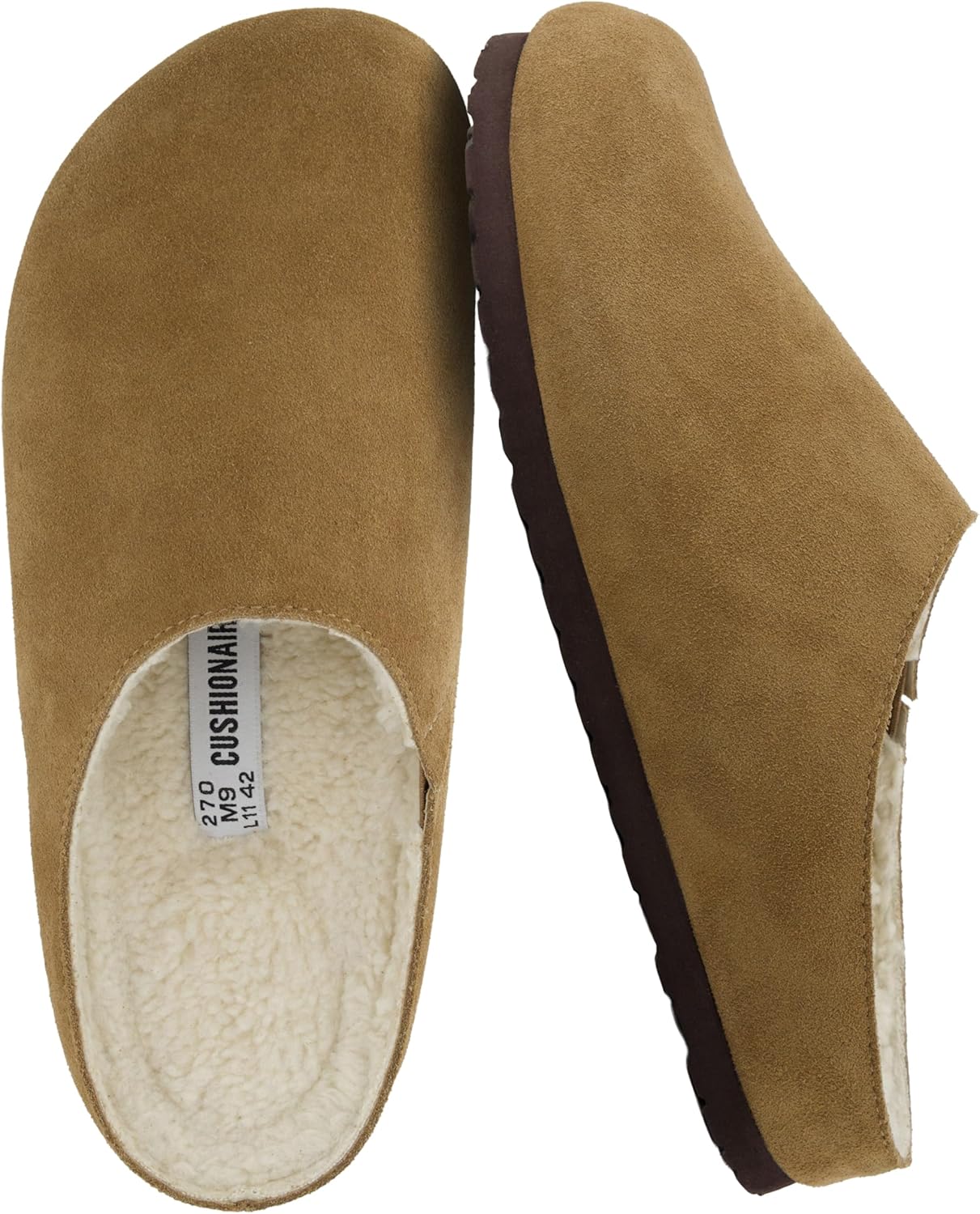 Мужские тапочки CUSHIONAIRE Heath из настоящей замши - уютные домашние сабо с искусственным мехом и ортопедической подошвой с эффектом памяти, для дома и улицы, коричневый
Мужские тапочки CUSHIONAIRE Heath из настоящей замши - уютные домашние сабо с искусственным мехом и ортопедической подошвой с эффектом памяти, для дома и улицы, коричневый