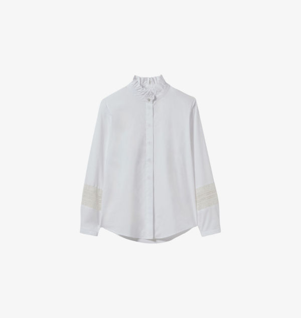 Рубашка из хлопка с длинными рукавами и воротником-рюшами Claudie Pierlot, цвет naturels
Рубашка из хлопка с длинными рукавами и воротником-рюшами Claudie Pierlot, цвет naturels