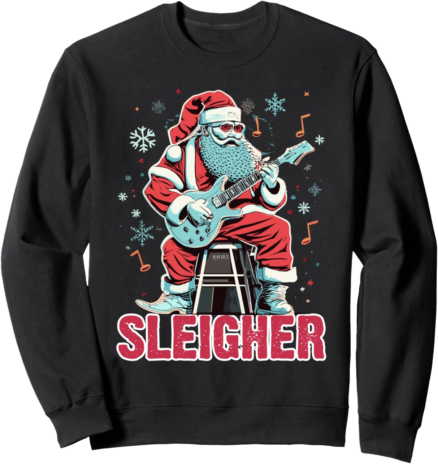Толстовка с изображением Санта-Клауса и гитары на рождественских санях Sleigher Christmas Gifts, черный
Толстовка с изображением Санта-Клауса и гитары на рождественских санях Sleigher Christmas Gifts, черный