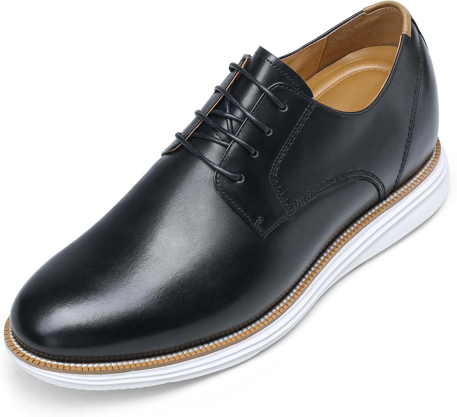 Мужские туфли CHAMARIPA для увеличения роста - встроенная индивидуальная стелька, полный кожаный комфорт и воздухопроницаемость, деловые повседневные туфли на повышенной подошве - увеличение роста на 6-7 см, черный
Мужские туфли CHAMARIPA для увеличения роста - встроенная индивидуальная стелька, полный кожаный комфорт и воздухопроницаемость, деловые повседневные туфли на повышенной подошве - увеличение роста на 6-7 см, черный