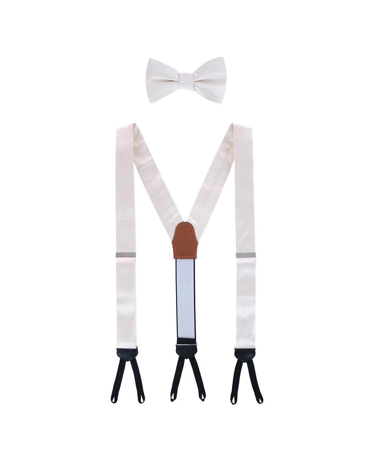 Комбинация однотонных шелковых подтяжек Sutton и галстука-бабочки TRAFALGAR
Комбинация однотонных шелковых подтяжек Sutton и галстука-бабочки TRAFALGAR