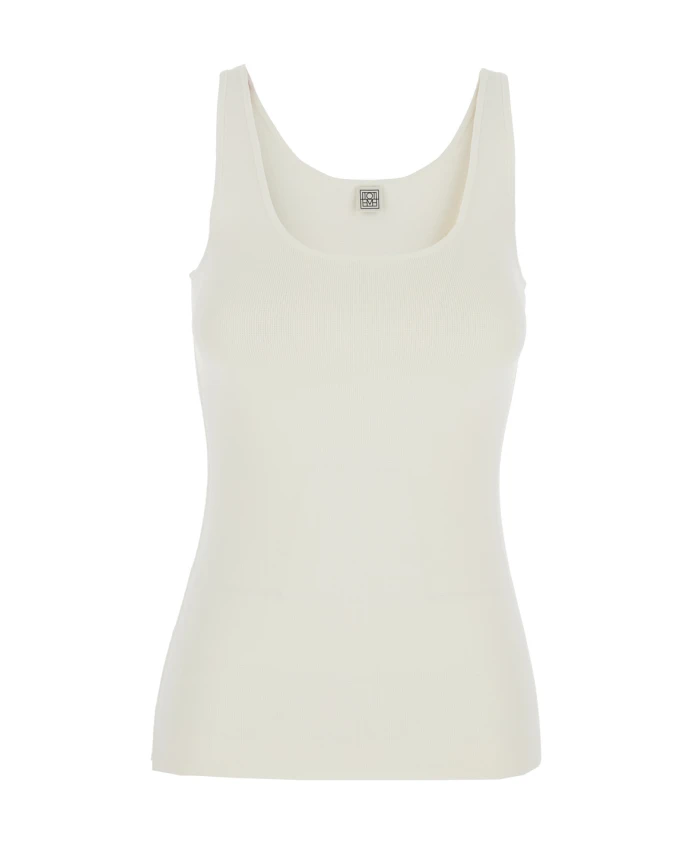 Белый топ без рукавов с круглым вырезом Totãªme, белый
Белый топ без рукавов с круглым вырезом Totãªme, белый