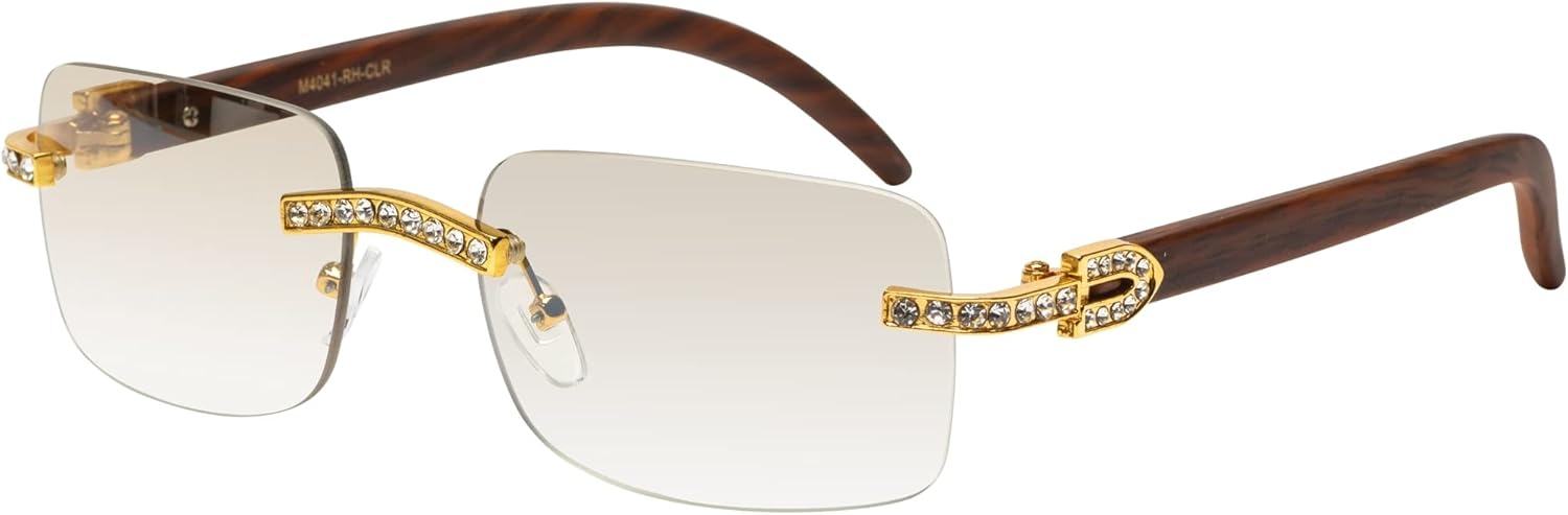 Солнцезащитные очки в стиле ретро-винтаж без оправы с прозрачными линзами для женщин и мужчин, роскошные очки, модные очки с кристаллами и деревянными линзами FLAWLESS EYEWEAR, Gold Wood/Clear Tint
Солнцезащитные очки в стиле ретро-винтаж без оправы с прозрачными линзами для женщин и мужчин, роскошные очки, модные очки с кристаллами и деревянными линзами FLAWLESS EYEWEAR, Gold Wood/Clear Tint