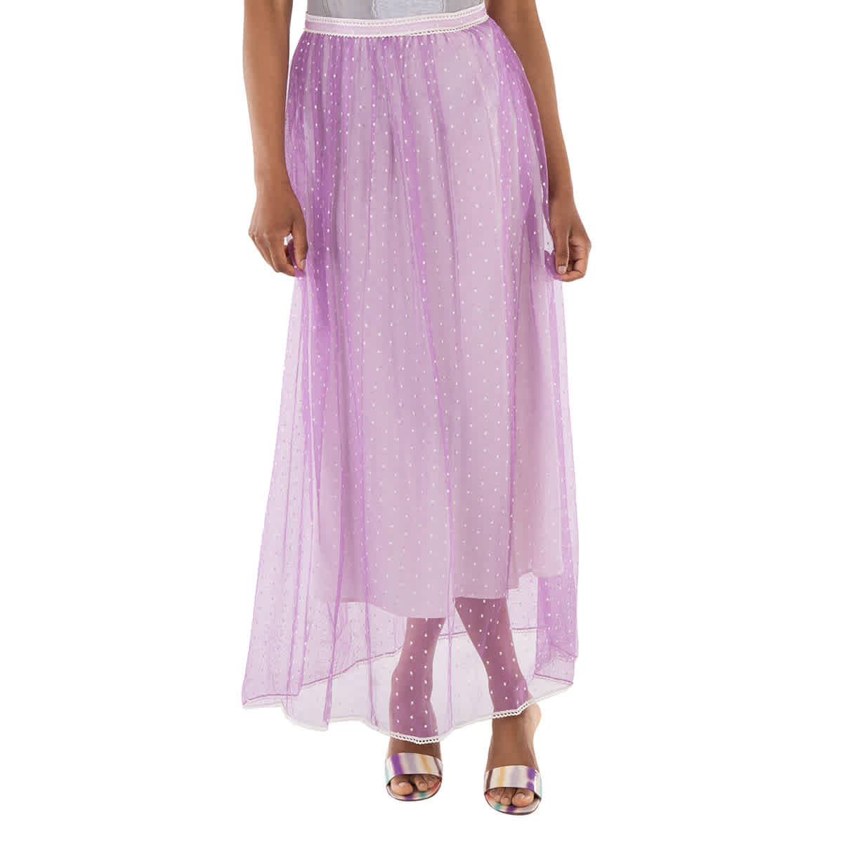 Барберри Длинная юбка из хлопкового тюля с начесом Burberry, сиреневый/белый
Барберри Длинная юбка из хлопкового тюля с начесом Burberry, сиреневый/белый