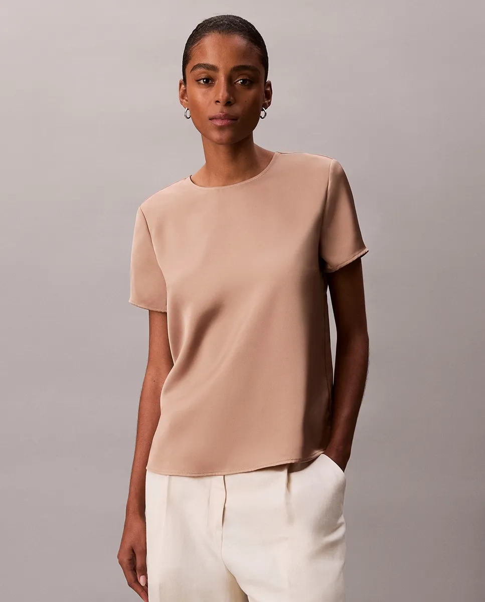 Женский атласный топ Calvin Klein, бежевый
Женский атласный топ Calvin Klein, бежевый