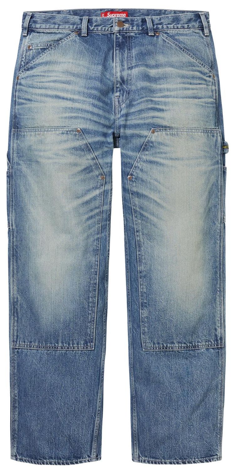Джинсы Supreme Worn Double Knee Denim Painter Jean цвета «выстиранный индиго»
Джинсы Supreme Worn Double Knee Denim Painter Jean цвета «выстиранный индиго»