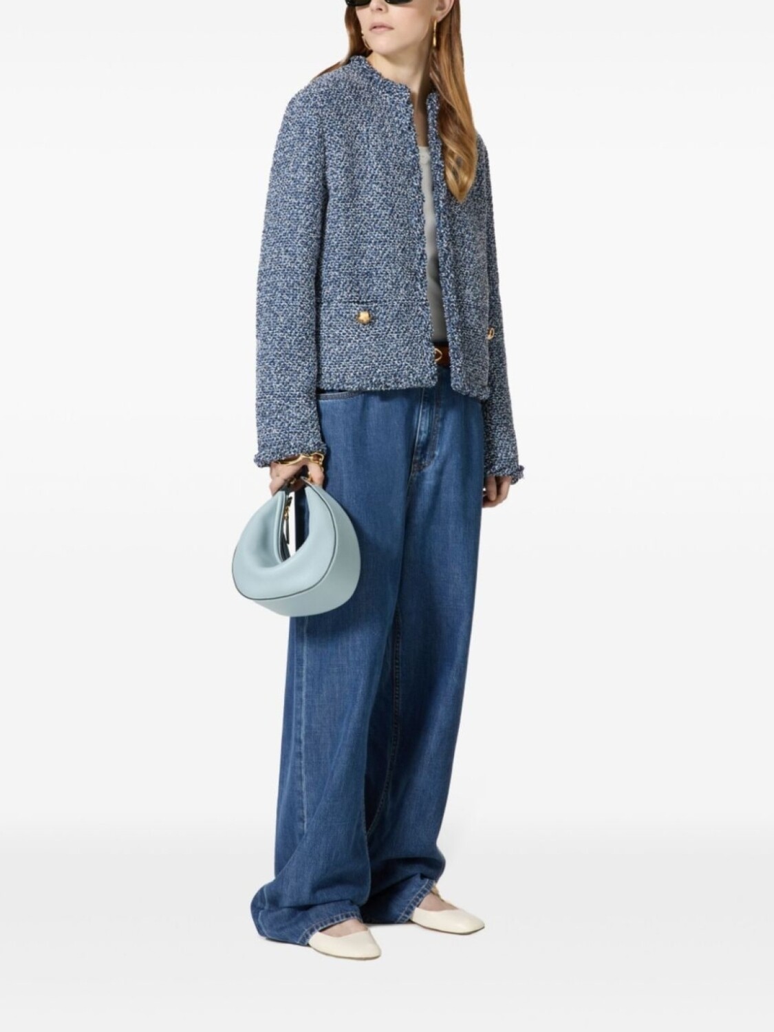 Твидовый жакет с круглым вырезом Valentino Garavani, синий
Твидовый жакет с круглым вырезом Valentino Garavani, синий