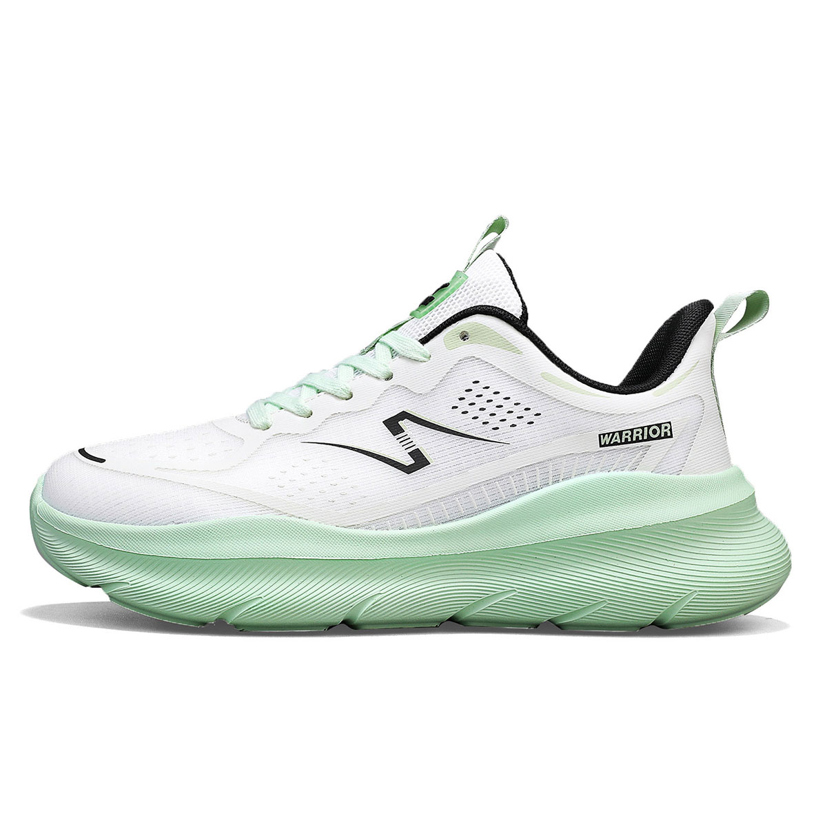 WARRIOR Износостойкие дышащие легкие мужские низкие кеды для бега и повседневной носки бело-зеленые, цвет White/Green 
WARRIOR Износостойкие дышащие легкие мужские низкие кеды для бега и повседневной носки бело-зеленые, цвет White/Green