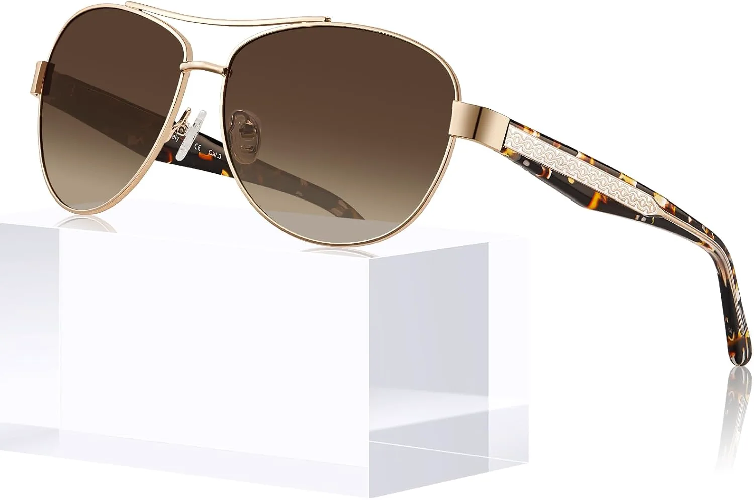 Солнцезащитные очки CARFIA из ацетата и металла для женщин, поляризованные, с защитой от УФ-излучения, модный стиль, модель CA2305, 1. Gradient Brown Lens
Солнцезащитные очки CARFIA из ацетата и металла для женщин, поляризованные, с защитой от УФ-излучения, модный стиль, модель CA2305, 1. Gradient Brown Lens